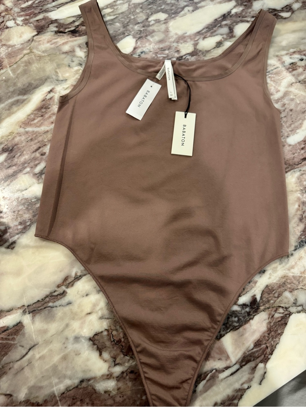 Babaton Brown Tank One-Piece Bodysuit